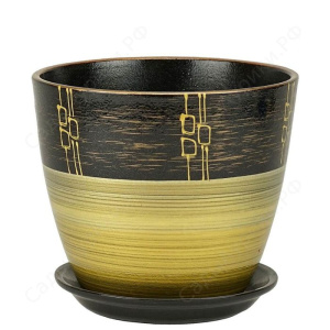 Горшок Роспись бутон ритм бронза 3.2л 18см купить