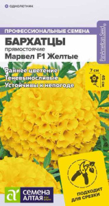 Бархатцы Марвел желтые низкорослые купить