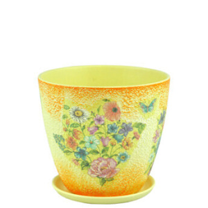 Горшок Декупаж бутон (101) 12см  купить