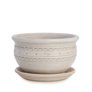 Горшок Кружева капучино миска d16h9см  1л купить