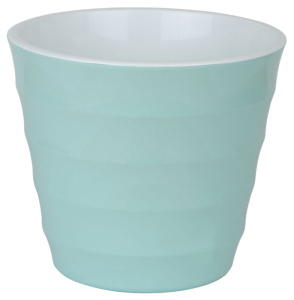 Кашпо Лаура 2.3л  мята-белый d17 h15 купить