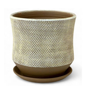 Горшок Лен бежевый цилиндр 3.2л 19см купить