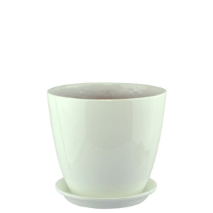 Горшок Глянец бутон бел. 0.6л 10см купить