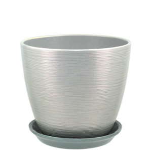 Горшок Перламутр бутон серый 15см 1.7л купить