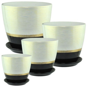 Горшок Паталь бутон эстет золото/чер. 0.9л 1 из 4-х  купить