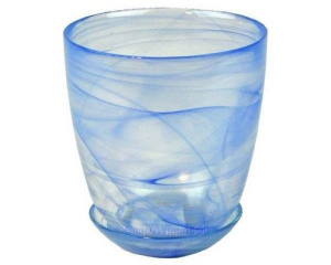 Горшок 4 d=15,5 см стекло д/орх алеб  голубой купить