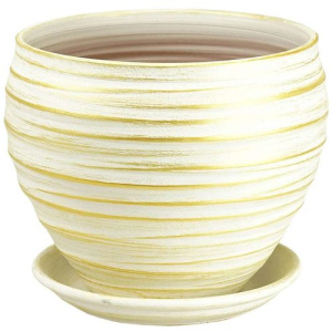 Горшок Модерн классика бел./зол. 24см 6.5л купить