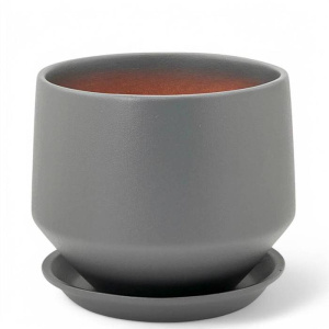 Горшок Глянец диана мат.серый d10/h9см  купить