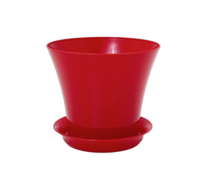 Кашпо Сити 0.6л красный d11.5 h10 купить