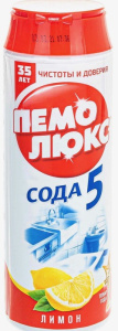 Чистящее средство ПЕМОЛЮКС 480г Сода-5/7, "Лимон", порошок 80739 купить