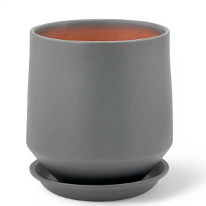 Горшок Глянец виктория мат.серый d13/h16см купить