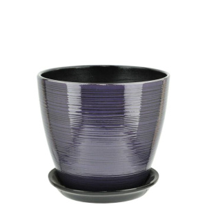 Горшок Глянец бутон фиолетовый 0.9л d12h12  1 из 4-х купить