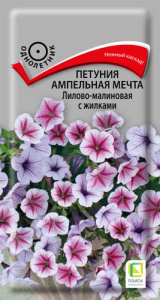 Петуния Мечта Лилово-малиновая с жилками ампельная купить