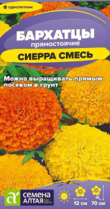 Бархатцы Сиерра Смесь прямостоячие прямостоячие купить