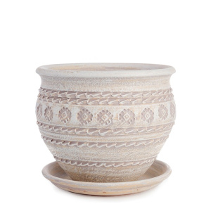 Горшок Кружева капучино чугунок 1.4л d16h13см купить