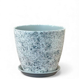 Горшок Роспись бутон яшма серый 12см 1л купить