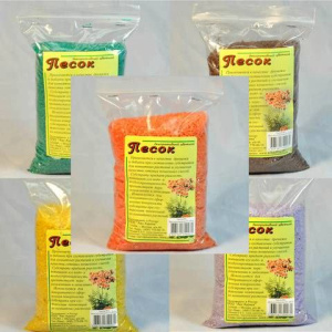 Декоративный песок цветной 0.3л купить