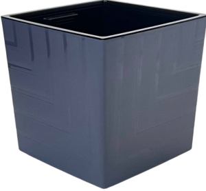 Кашпо Квадро 23.4л антрацит d30 h30 купить
