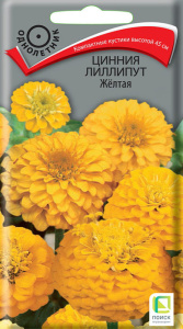 Цинния Лиллипут Желтая купить