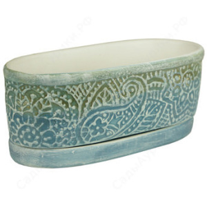 Горшок Пейсли джинс 23см  купить