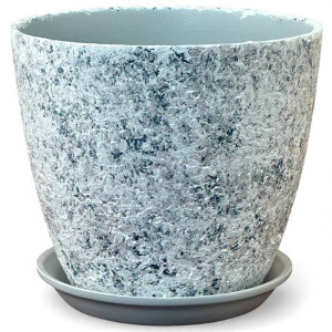 Горшок Роспись бутон яшма серый 5л 21см купить