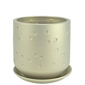 Горшок Марго цилиндр беж. 18см  купить