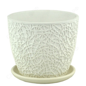 Горшок бутон паутинка бел.N2 d14см 1.3л купить