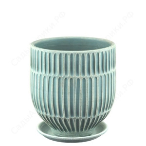 Горшок Ритм бирюза овал d15h16см 2.5л купить