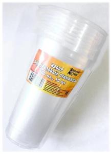 Набор стаканов БОЛЬШИХ 500мл 10шт "Домашний Сундук" купить