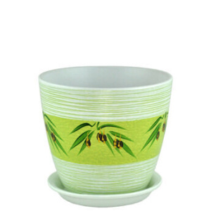 Горшок Роспись бутон аттика 12см  купить