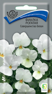 Фиалка Совершенство белая рогатая купить