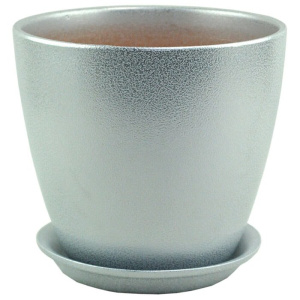 Горшок Глянец бутон мет.бел/сер.21см 5л купить