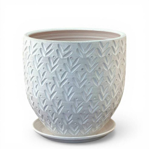 Горшок Ажур св.серый бутон 7..5л 24см купить