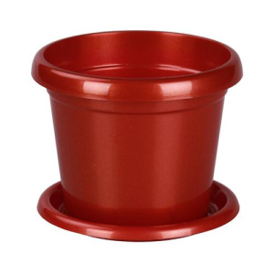 Горшок 0,4л с поддоном медный. м5107 купить