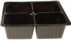 Кассета мини 4 ячейки 16.8*12.3*6см (термоформ.) купить