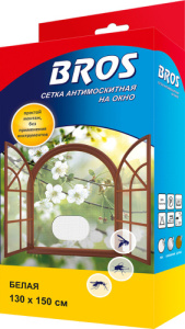Сетка на окно 130*150см, белая 1шт BROS  купить