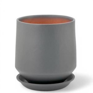 Горшок Глянец виктория мат.серый d10/h11см  купить