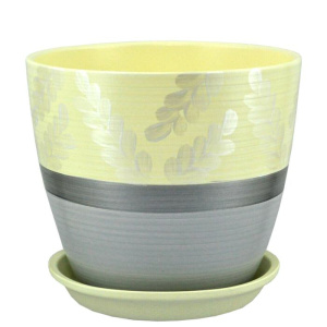 Горшок Роспись бутон дижон желт. 3.2л 18см купить