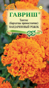 Бархатцы прямостоячие Мандариновый рожок (Тагетес)  купить