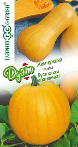 Тыква Жемчужина, мускатная 1г+Кустовая оранжевая 1г Дуэт  купить