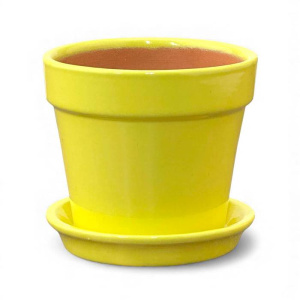 Горшок Глянец конус желтый 0.18л 7,5см, ГЛ302/1 купить