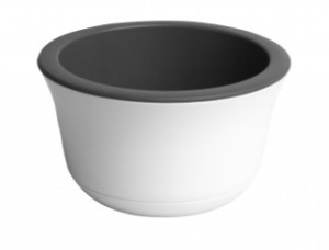 Кашпо Омега 8л белый-антрацит d30 h17.5 купить
