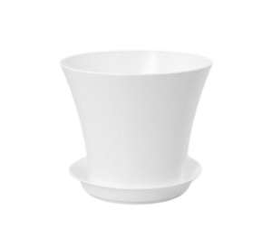 Кашпо Сити 0.6л белый d11.5 h10 купить