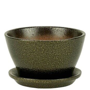 Горшок Беллита черн./зол. 12см  купить