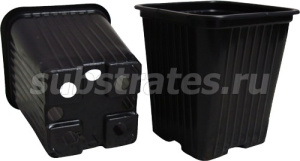 Горшок 0.5л 9*9*10 квадратный фиолетовый купить