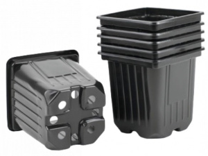 Горшок  0.40л 9*9*8см формованный квадратный купить