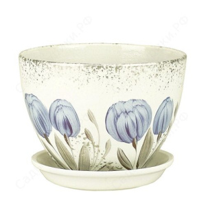 Горшок Роспись венеция подснежники 19см  купить