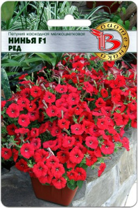 Петуния Нинья F1 Ред каскадная мелкоцветковая  купить