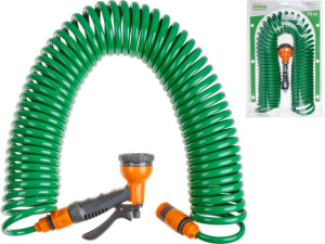 Шланг удлиняющийся витой 15м+полив.набор ST6012-09 купить