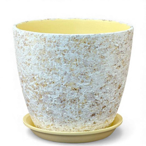 Горшок Роспись бутон яшма белый 3.2л 18см купить